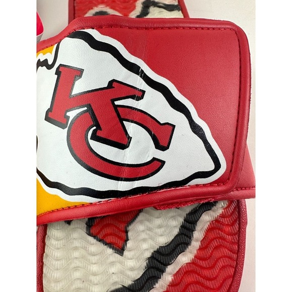 NWT Kansas City Chiefs NFL Team Stripe Gel Slides Sandals Men's Size Large FOCO - Picture 4 of 8